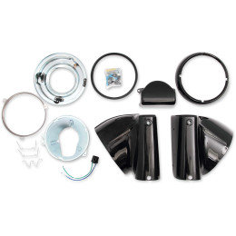 HEADLIGHT NACELLE KIT FOR 7&rdquo; HEADLIGHT CHROME OR BLACK FLST