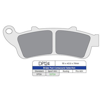 Brake pas SDP sport HH+ High friction street oa voor Honda / Victory