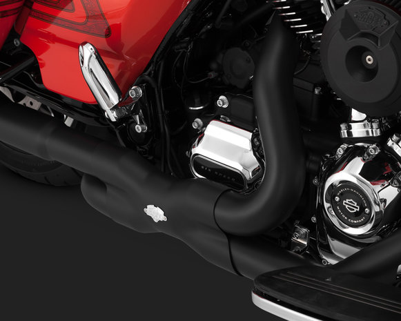 VANCE & HINES HEADER POWER DUALS BLACK UITLAAT BOCHTEN