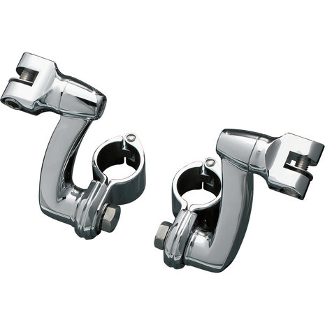 LONGHORN OFFSET MOUNTS WITH 1-1/4" MAGNUM QUICK CLAMPS CHROME