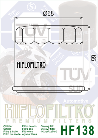 Oil filter Hiflo Suzuki Intruder 1500 Zwart