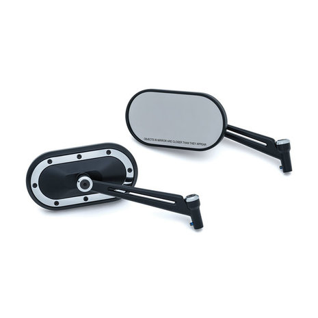 Kuryakyn heavy industry mirrors black-chrome